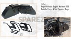 Fit For Royal Enfield Super Meteor 650 Leather Pannier Bags with Saddle Stays - SPAREZO Fit For Royal Enfield Super Meteor 650 Leather Pannier Bags with Saddle Stays - SPAREZO